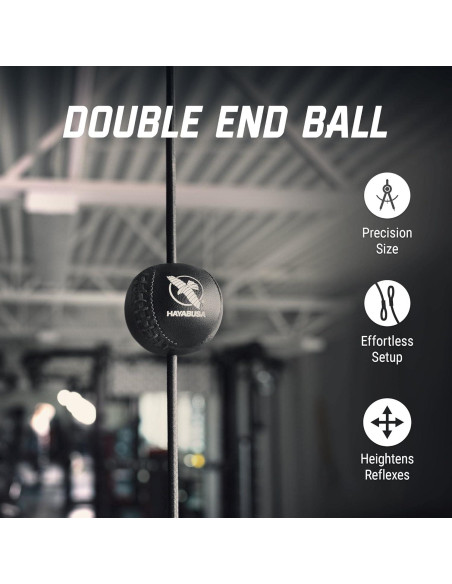 Bolsa de Fin Doble Mini Hayabusa - Negro, Ajustable, Boxeo