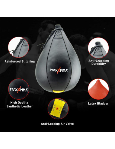 Saco de Boxeo MaxxMMA Speed Bag Tipo II Grande 25.4x17.8cm