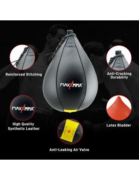 Saco de Boxeo MaxxMMA Speed Bag Tipo II Grande 25.4x17.8cm