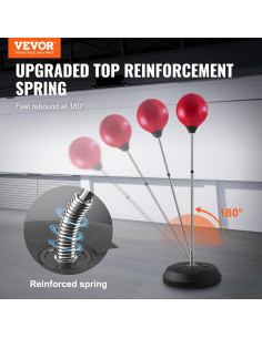 Saco de Boxeo VEVOR Ajustable con Guantes y Soporte 146 cm 2