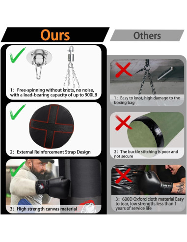 Saco de Boxeo Colgante PARPIQ 4FT + Guantes 12oz + Soporte