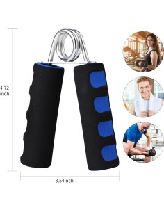 Agarraderas de Fuerza erduoduo - Paquete de 2, Espuma Suave 2