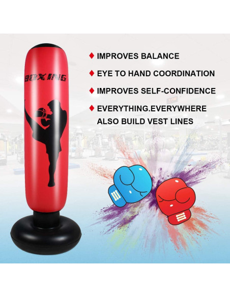 Saco de Boxeo Inflable SUNSHINE-MALL 170cm para Niños