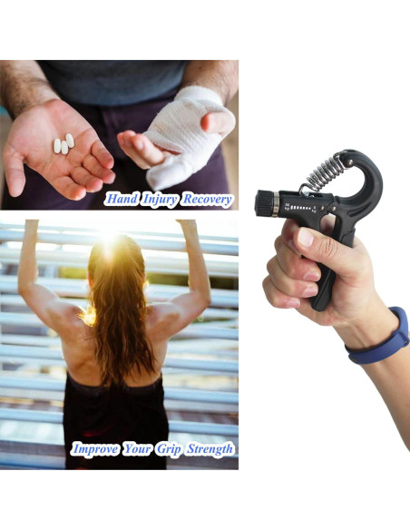 Entrenador de Fuerza de Mano Duomspiace 11-132 lbs Ajustable