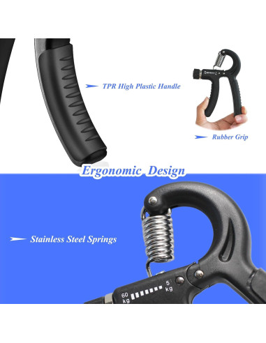 Entrenador de Fuerza de Mano Duomspiace 11-132 lbs Ajustable