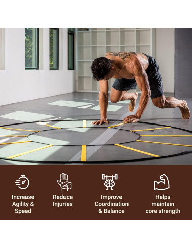 Escalera de Agilidad Circular Webby - Entrenador de Velocidad 1.83m