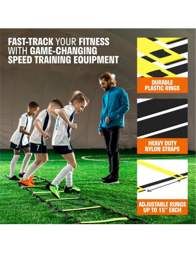 Kit de Entrenamiento de Agilidad 1PERFORMANCE ATE01 - Escalera, Vallas y Conos