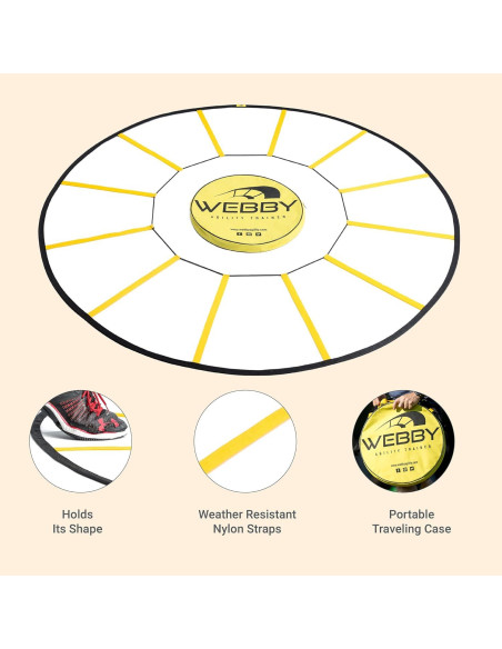 Escalera de Agilidad Circular Webby - Entrenador de Velocidad 1.83m