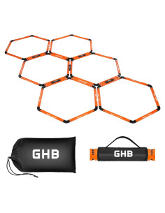 Set de 6 Anillos de Agilidad Hexagonales GHB con Bolsa