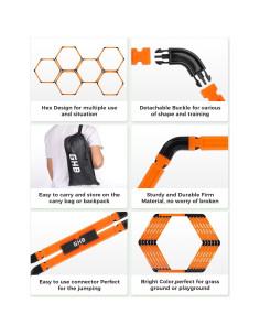 Set de 6 Anillos de Agilidad Hexagonales GHB con Bolsa 2