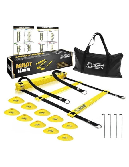 Escalera de Agilidad POWER GUIDANCE 6.1m con Conos - Entrenamiento