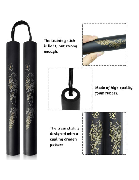 Palos de Entrenamiento de Goma Espuma Wpxmer 25.4x3.3cm