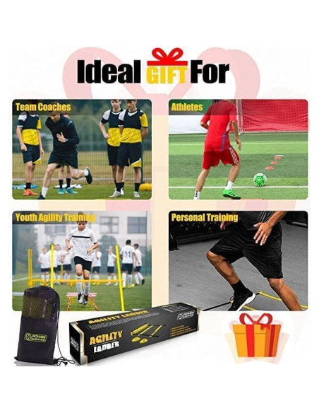 Escalera de Agilidad POWER GUIDANCE 6.1m con Conos - Entrenamiento