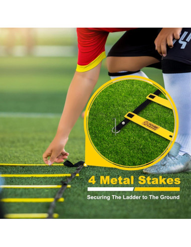 Escalera de Agilidad POWER GUIDANCE 6.1m con Conos - Entrenamiento