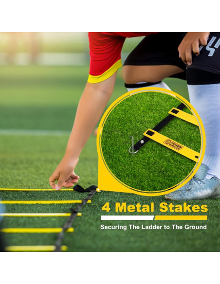 Escalera de Agilidad POWER GUIDANCE 6.1m con Conos - Entrenamiento