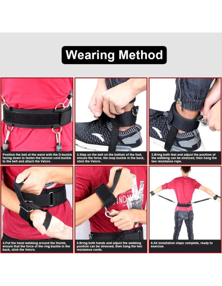 Juego de bandas de resistencia YNXing 250 lb para boxeo y fitness