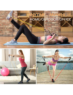 Juego de Bandas de Resistencia AGM con Mangos y Anclaje 2