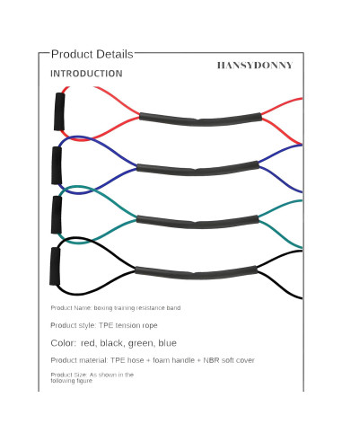 Cinta de Resistencia HANSYDONNY Azul 11.34kg para Boxeo