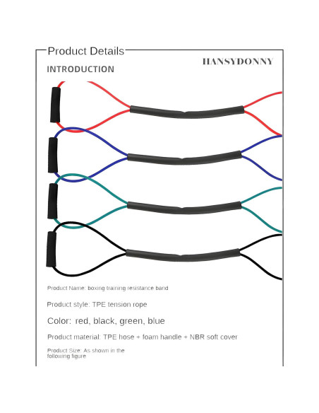 Cinta de Resistencia HANSYDONNY Azul 11.34kg para Boxeo