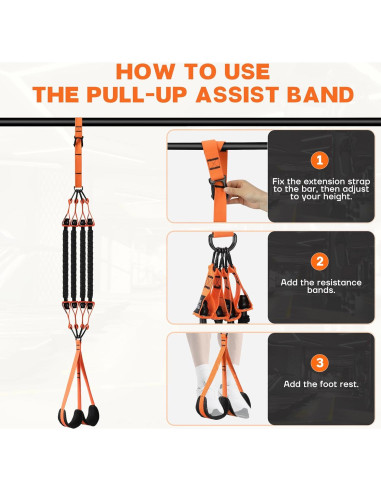 Bandas de Asistencia para Pull Up KOTTVR - Alta Resistencia Naranja