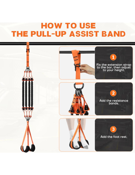 Bandas de Asistencia para Pull Up KOTTVR - Alta Resistencia Naranja