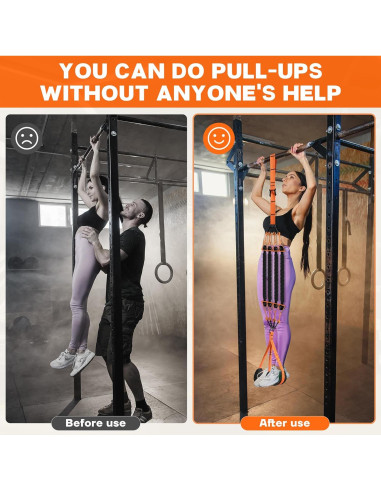 Bandas de Asistencia para Pull Up KOTTVR - Alta Resistencia Naranja