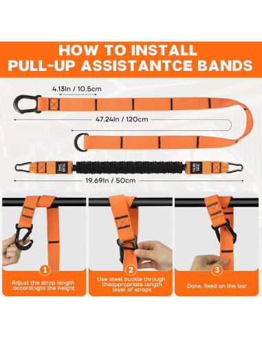 Bandas de Asistencia para Pull Up KOTTVR - Alta Resistencia Naranja