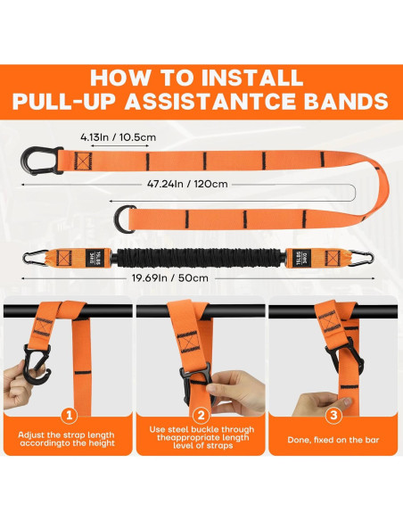 Bandas de Asistencia para Pull Up KOTTVR - Alta Resistencia Naranja
