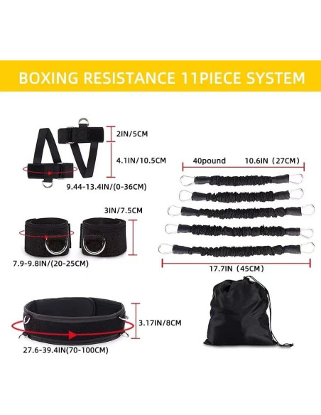 Bandas de Resistencia Ycendelion 200LBS para Boxeo y Fuerza