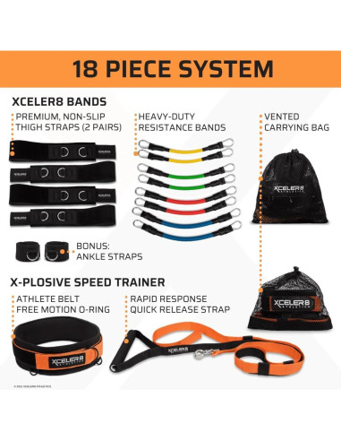 Conjunto de Entrenamiento XCELER8: Bandas y Arnés de Velocidad