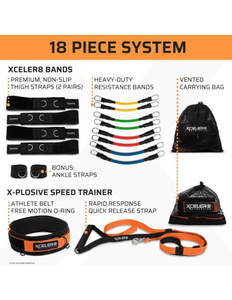 Conjunto de Entrenamiento XCELER8: Bandas y Arnés de Velocidad