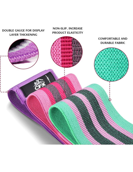 Juego de Bandas de Resistencia CFX - 3 Niveles Antideslizantes