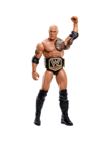 Figura de Acción WWE La Roca con Cinturón Mattel 26.5cm
