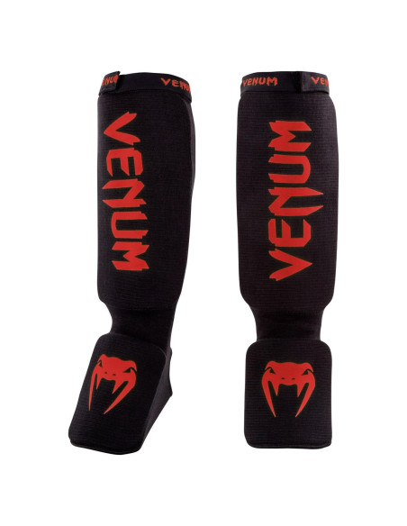 Protectores de Espinillas Venum Kontact - Negro/Rojo, Talla Única