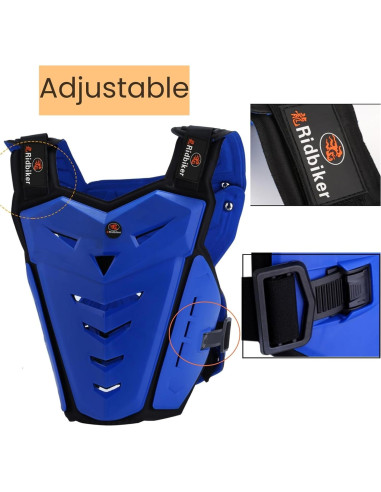 Protector de Pecho RIDBIKER para Motocicleta Ajustable Negro