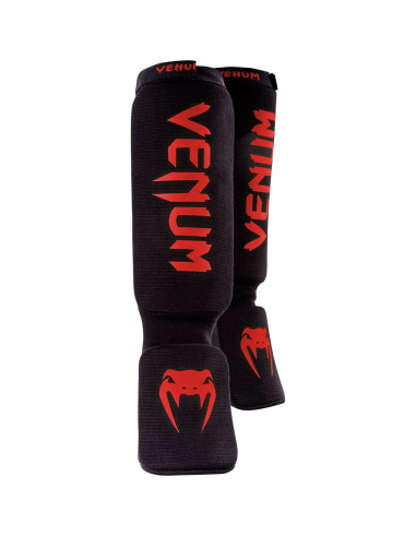 Protectores de Espinillas Venum Kontact - Negro/Rojo, Talla Única