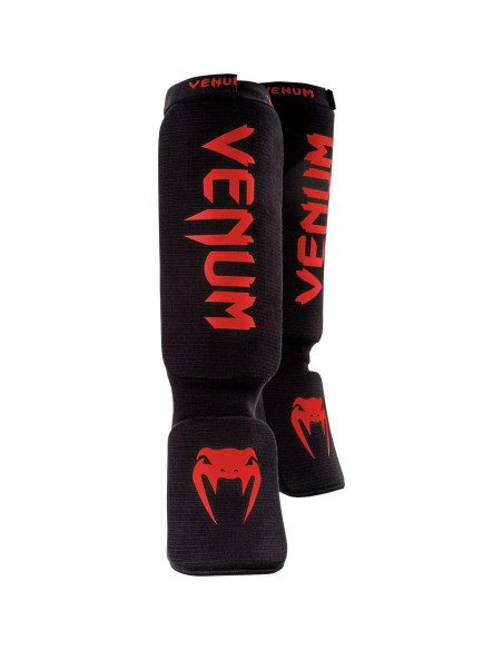 Protectores de Espinillas Venum Kontact - Negro/Rojo, Talla Única