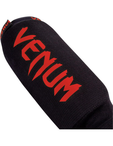 Protectores de Espinillas Venum Kontact - Negro/Rojo, Talla Única