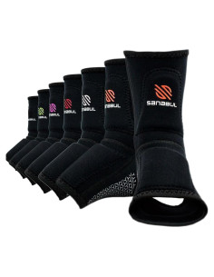 Soporte de Tobillo Gel Sanabul S/M Naranja para Muay Thai