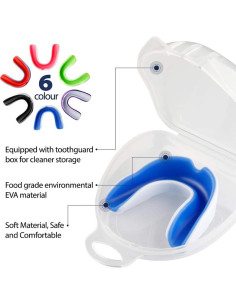 Vanmor Protector Bucal Juvenil Doble Color 6 Piezas para Deportes 2