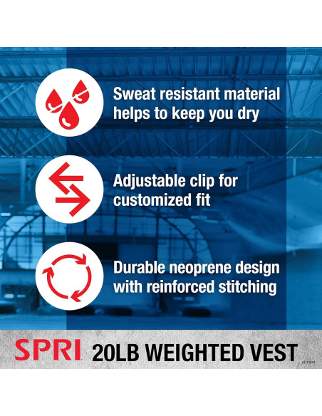 Chaleco con peso SPRI 9 kg ajustable para entrenamiento