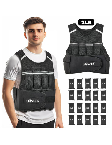 Chaleco con peso ajustable Ativafit 9.97 kg para entrenamiento