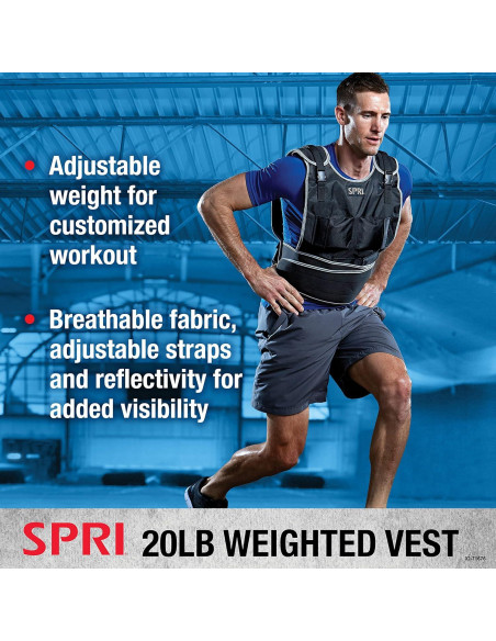 Chaleco con peso SPRI 9 kg ajustable para entrenamiento