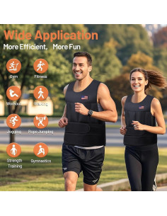 Chaleco con peso ajustable Wolliwa 2-9 kg para entrenamiento 2