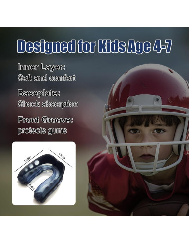 Protector Bucal Deportivo KLASHE para Niños 4-8 Años - Paquete de 2