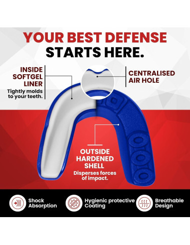 Protector Bucal Safe Grin para Boxeo y MMA - Azul