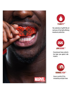 Protector Bucal Deportivo Safejawz Spider-Man para Frenos - Ajustable 2