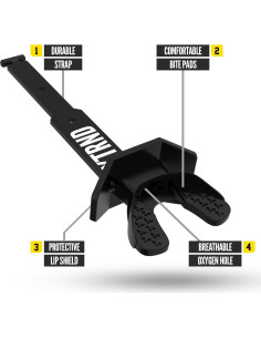 Protector Bucal de Fútbol NXTRND SUVELAM Negro Ajustable 2