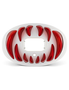 Protector Bucal Battle Sports Oxygen Chrome 3D Predator - Blanco/Rojo