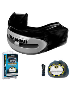 Protector Bucal Brain Pad Pro Plus Adulto Doble Laminado Negro